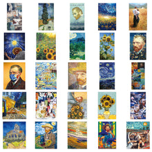 Load image into Gallery viewer, about:5-7cm sunflower mona lisa leaf leaves tree oil painting by numbers 54pcs van gogh art oil painting waterproof sticker
