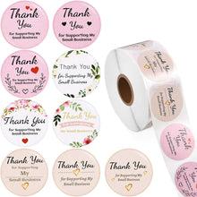 Load image into Gallery viewer, letters alphabet household gadgets flower floral thank you sticker 500pieces/roll

