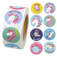 Load image into Gallery viewer, 25mm unicorn series stickers (500 pcs/roll)
