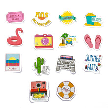 Load image into Gallery viewer, about 30-80mm(3.2&#39;&#39;) 50pcs summer beach party waterproof self-adhesive sticker
