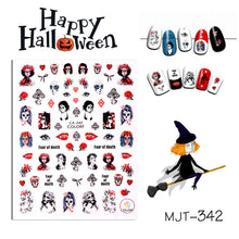 Load image into Gallery viewer, 90*130mm halloween series pumpkin witch ghost nail stickers
