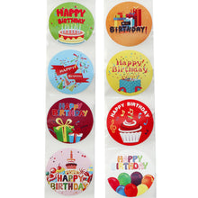 Load image into Gallery viewer, letters alphabet household gadgets round oval happy birthday cake cupcake ice cream popsicle sticker 500pieces/roll
