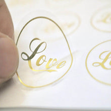 Load image into Gallery viewer, 13*18cm gold foil metallic gold hot stamping letters alphabet heart love valentines day gold hot stamping love sticker
