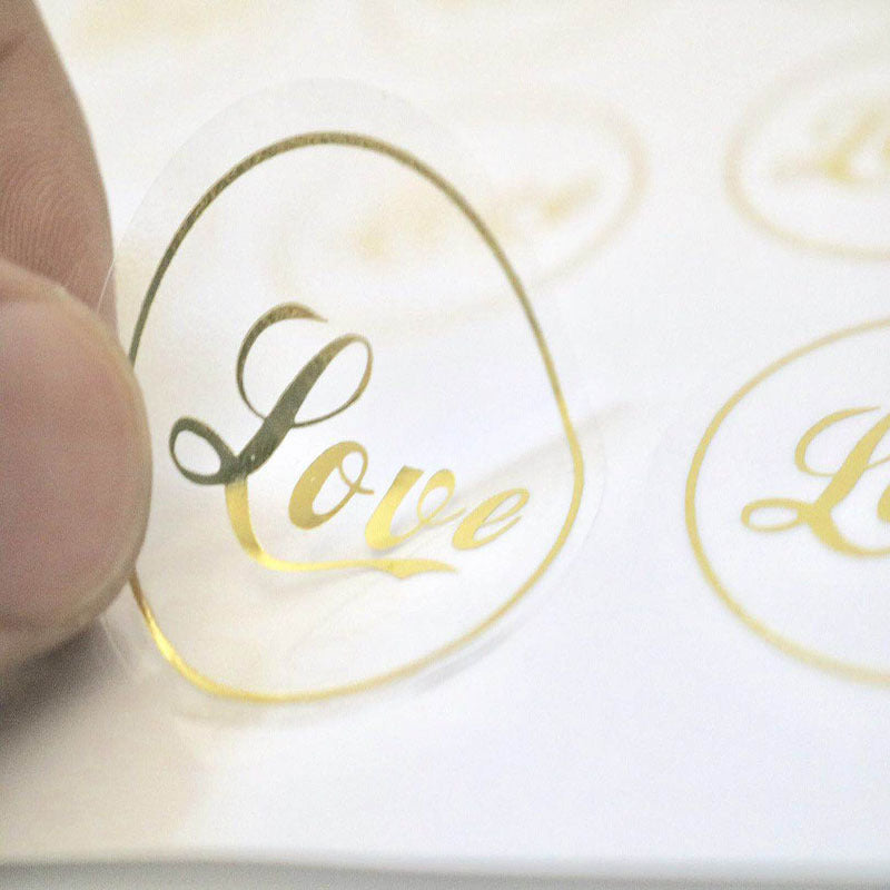 13*18cm gold foil metallic gold hot stamping letters alphabet heart love valentines day gold hot stamping love sticker