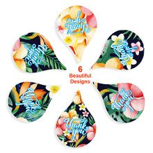 Load image into Gallery viewer, flower floral leaf leaves tree letters alphabet thank you teardrop-shaped sticker 500pieces/roll

