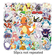 Load image into Gallery viewer, about:5.5-8.5cm(3.4&#39;&#39;) 50pcs cartoon waterproof stickers
