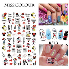 Load image into Gallery viewer, about:9.4*6.3cm nail art nailartkit letters alphabet mickey minnie series nail stickers
