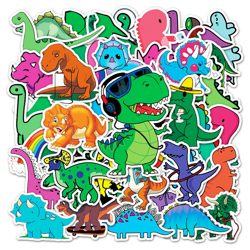 about：5.5-8.5cm dinosaur cartoon sticker（50pcs/pack）