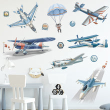 Load image into Gallery viewer, 30*90cm wall poster 2pcs/set combat aircraft parachute wall sticker
