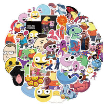 Load image into Gallery viewer, about:5-8cm(3.2&#39;&#39;) 50pcs cartoon waterproof self-adhesive stickers
