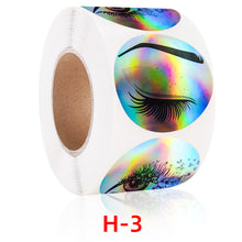 Load image into Gallery viewer, holographic laser silver hot stamping eyelashes gold laser sticker 500pieces/roll
