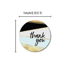 Load image into Gallery viewer, household gadgets round oval letters alphabet thank you sticker 500pieces/roll
