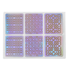 Load image into Gallery viewer, about8.5*6.5cm geometric patterns Nail Stencil Sticker Sheets（24pieces）
