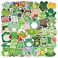 Load image into Gallery viewer, about:3-6cm 50 pcs new cartoon cute frog stickers
