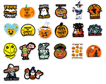 Load image into Gallery viewer, about:5.5-8.5cm 50 pcs halloween day series waterproof cartoon stickers
