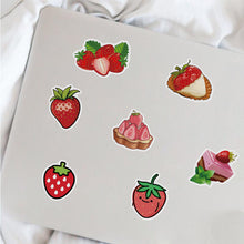Load image into Gallery viewer, about:4-6cm 100 pcs cartoon cute strawberry stickers

