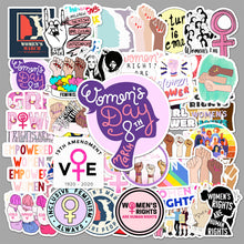 Load image into Gallery viewer, about：5.5-8.5cm feminism cartoon waterproof sticker（50pcs/pack）
