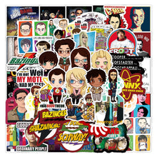 Load image into Gallery viewer, about 5-8cm waterproof 50pcs the big bang theory waterproof sticker
