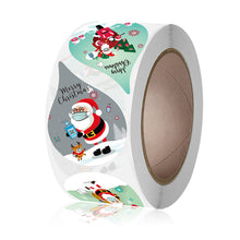 Load image into Gallery viewer, christmas day teardrop-shaped christmas sticker 500pieces/roll
