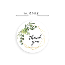 Load image into Gallery viewer, letters alphabet household gadgets flower floral round oval thank you plant leaf leaves tree sticker (500 pcs/roll)

