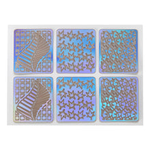 Load image into Gallery viewer, about8.5*6.5cm geometric patterns Nail Stencil Sticker Sheets（24pieces）

