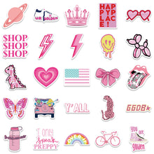 Load image into Gallery viewer, about:3-6cm pink series valentine&#39;s day waterproof stickers (50 pcs/pack)
