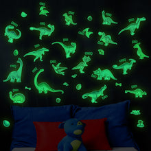 Load image into Gallery viewer, 20*25CM wall poster glow in the dark series dinosaurs dino 6pcs/set glow in the dark dinosaur wall sticker
