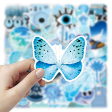 Load image into Gallery viewer, about 5-7cm(2.8&#39;&#39;) 50pcs blue series waterproof stickers
